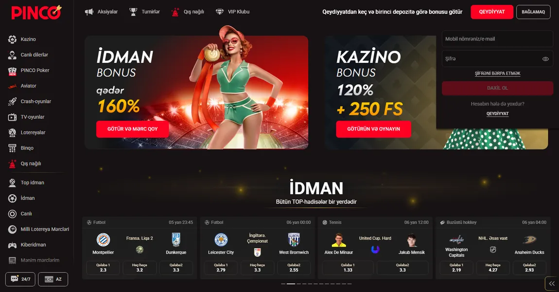 Qeydiyyat və Pinco App Hesaba Giriş Prosesi