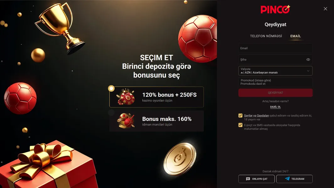 Pinco Giriş Prosesi və Pinco AZ Rahatlığı